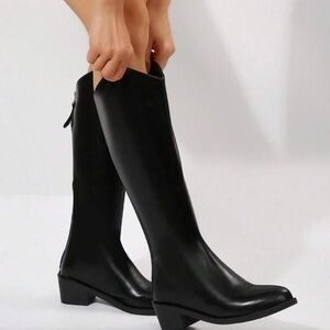 Sleek Black Over the Knee Women's Boots